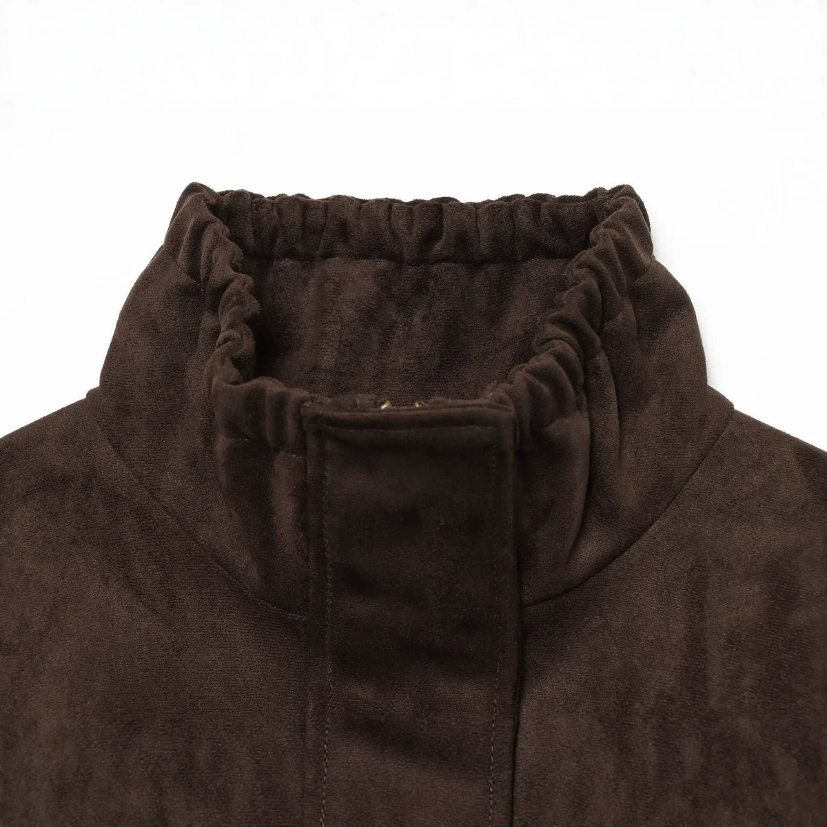 Suede texture effect waist cinching jacket for women