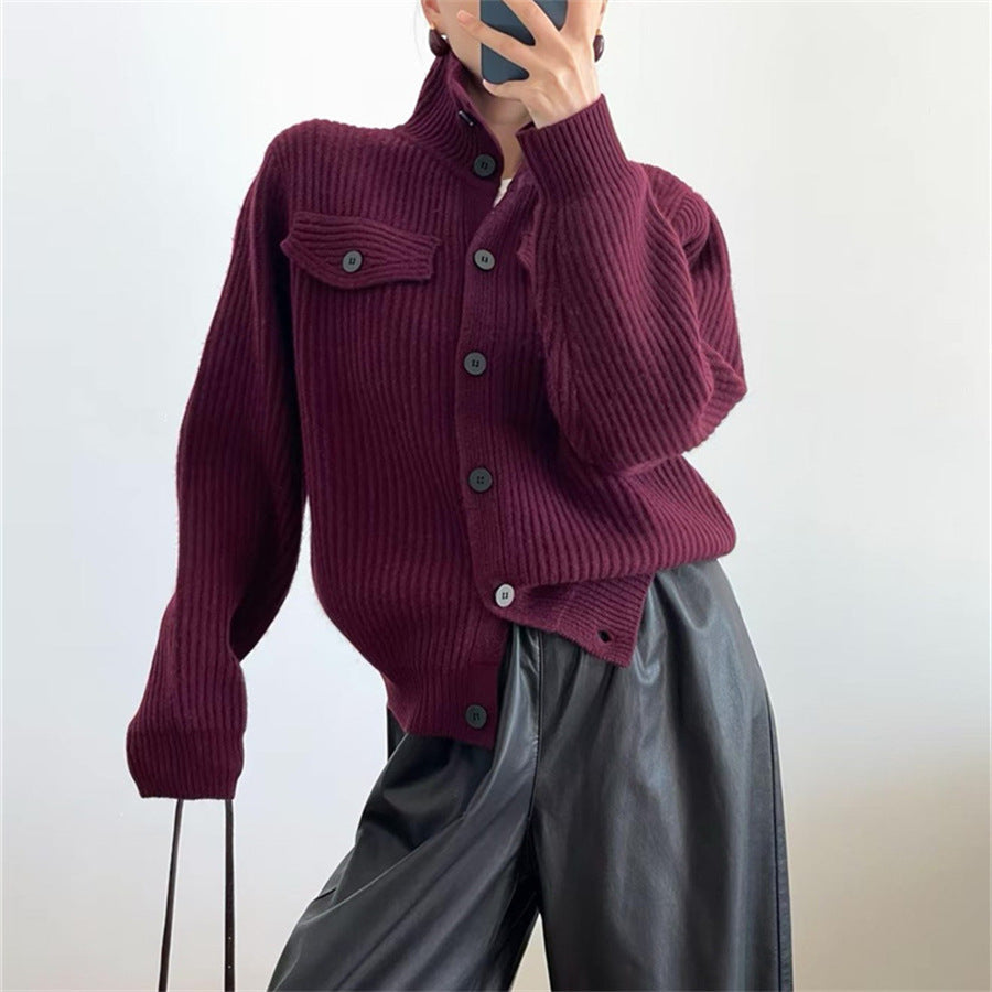 Single breasted sweater