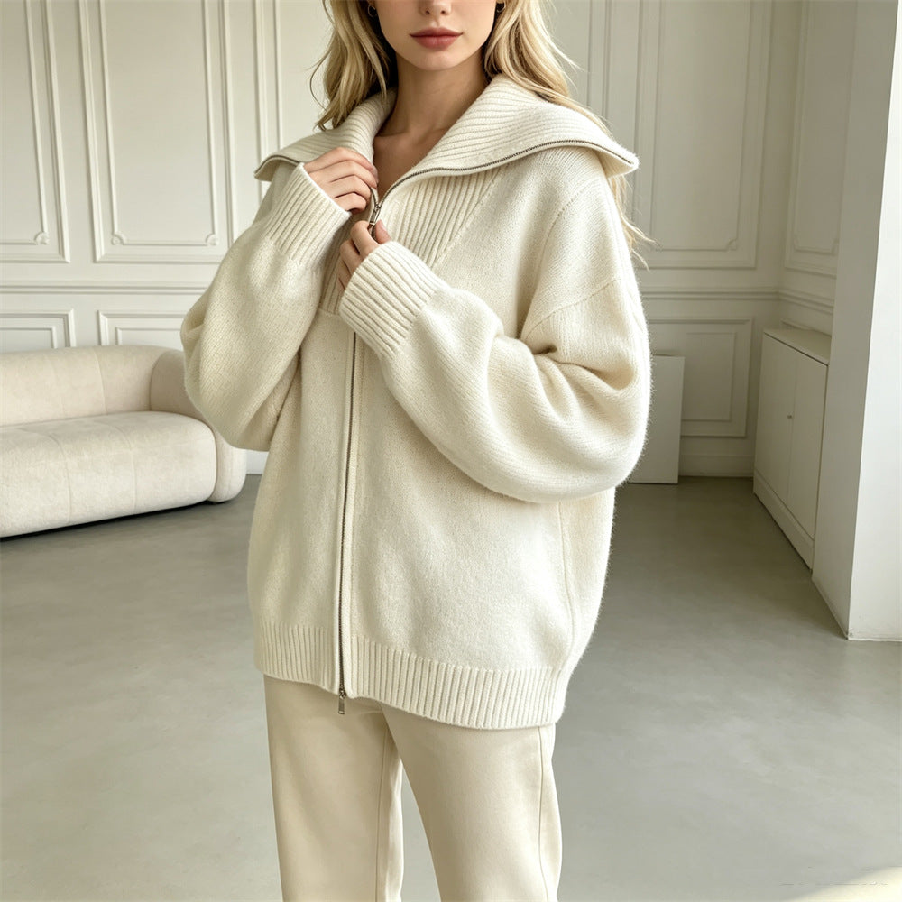 Pull à revers à double fermeture éclair
