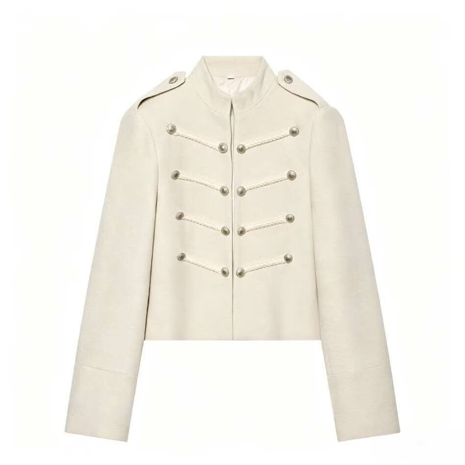 Décoration de boucle manteau Napoléon floral grossier pour femmes