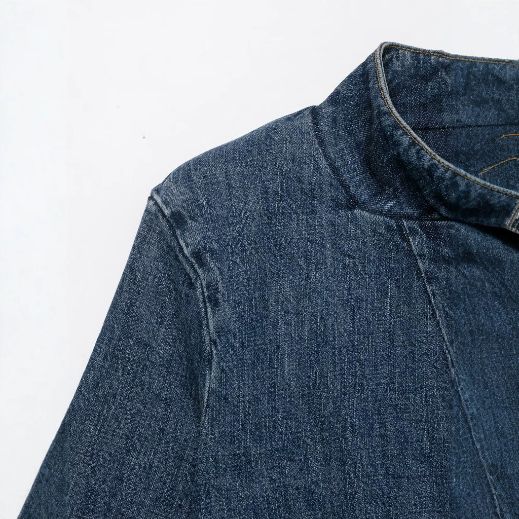 Single breasted denim suit jacket for women