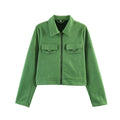 Veste en daim décorative à poche