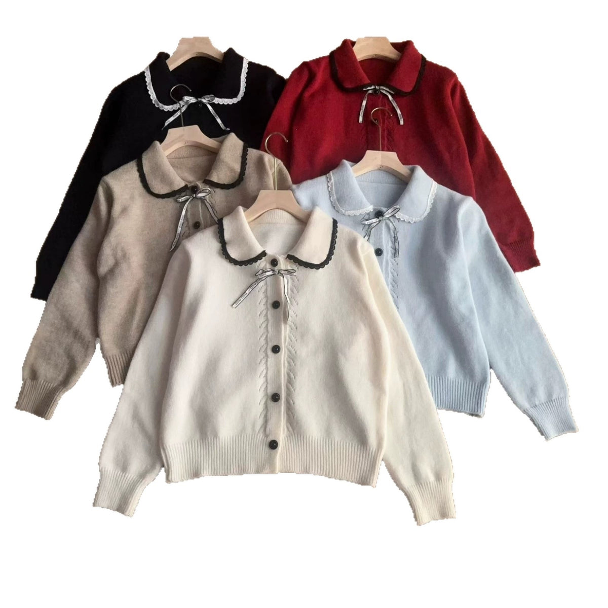 Single breasted long sleeved sweater