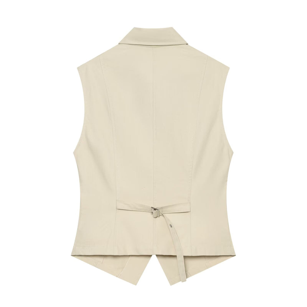 Hollow out split vest style top for women