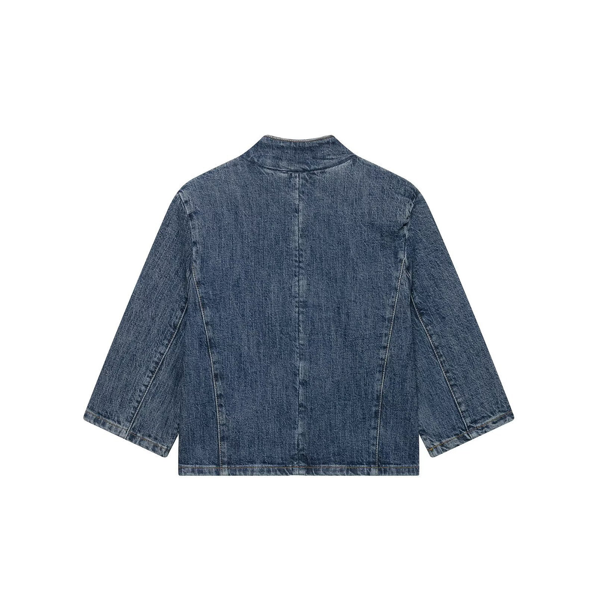 Single breasted denim suit jacket for women
