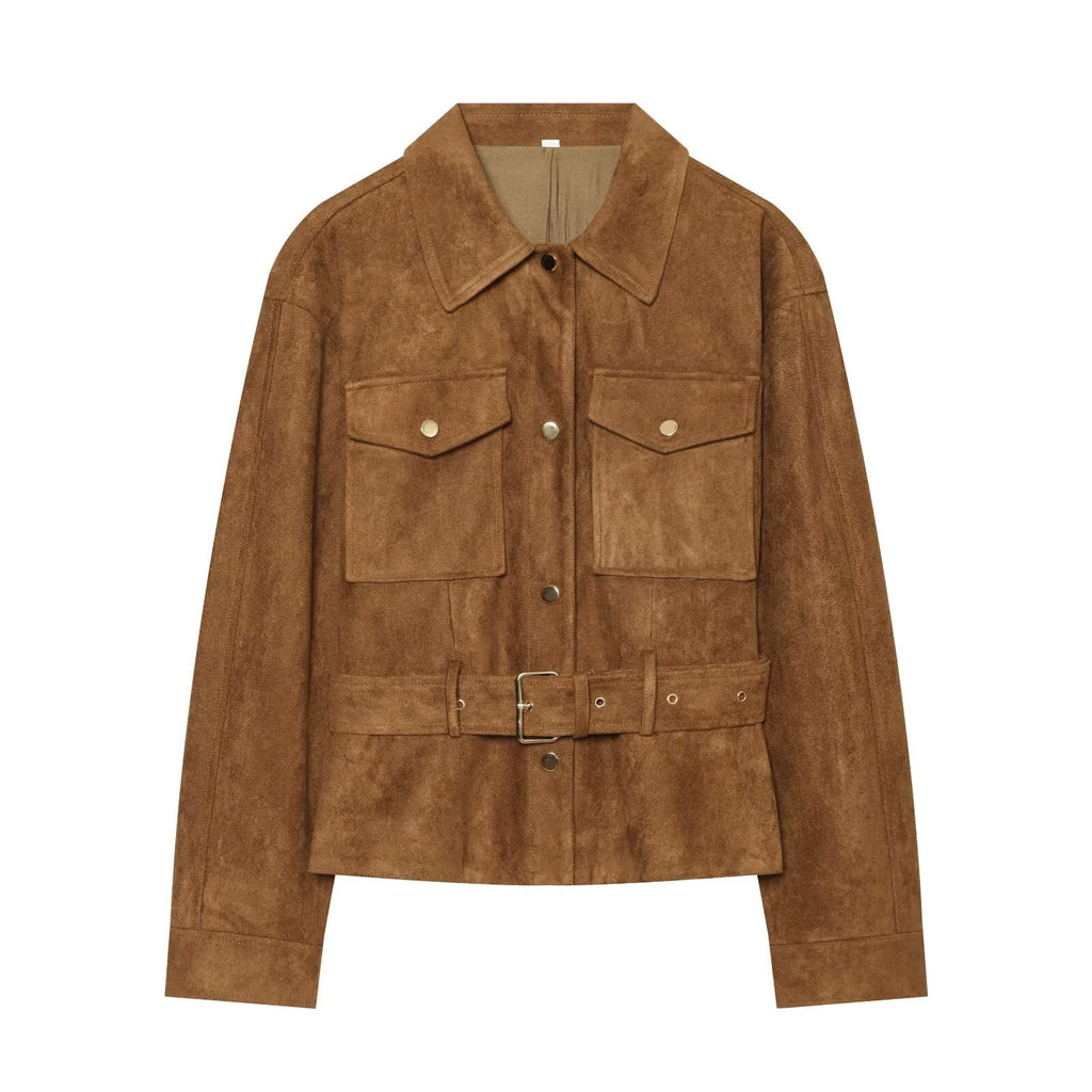 Collar slim fit long sleeved jacket